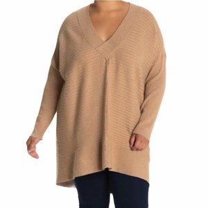 NEW STITCHDROP Tan Dolman Sleeve V-Neck Sweater S